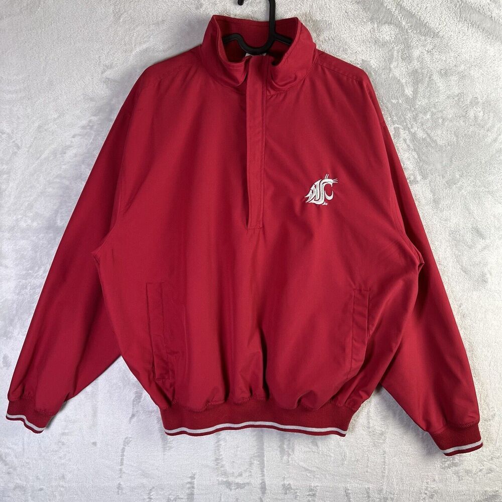 Washington State University Jacket Men's Medium‎ Red Embroidered College Gameday